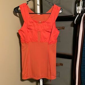 Lululemon Corset Bodice Style Tank Top Sz 6 Brick Orange Red 747